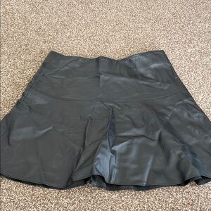 Vince Charcoal Faux Leather Skirt